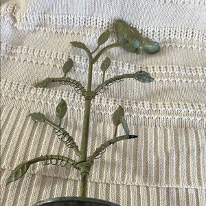 Vintage Metal Bird Jewelry Display.